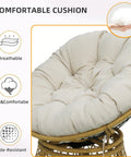 Rotating Papasan Chair with Cushion image 2