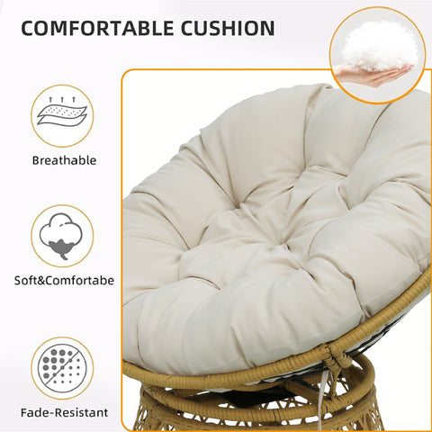 Rotating Papasan Chair with Cushion image 2