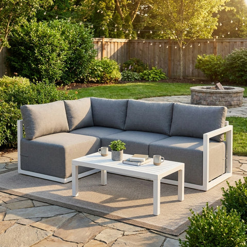 Four-Seat Alfresco Harmony Set – Charcoal Grey