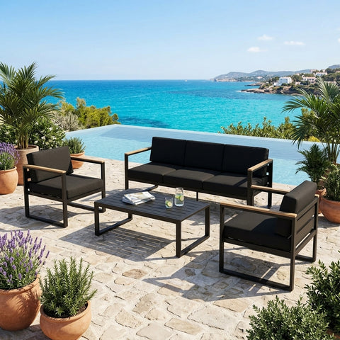 5 Seater Grandeur Outdoor Lounge Suite | Aluminium Sofa Set Australia
