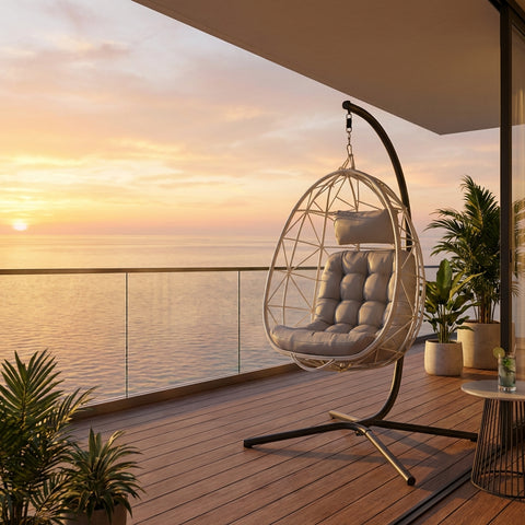 CozyNest Weave Foldable Egg Chair