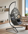 Snowflake Single Seat Egg Chair Luxury - Black Colour image 1