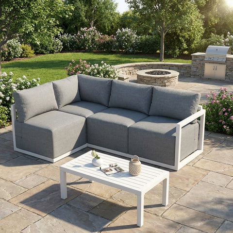 Four-Seat Alfresco Harmony Set – Charcoal Grey