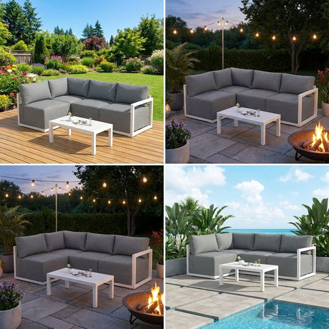 Four-Seat Alfresco Harmony Set – Charcoal Grey