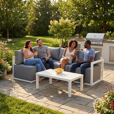 Four-Seat Alfresco Harmony Set – Charcoal Grey