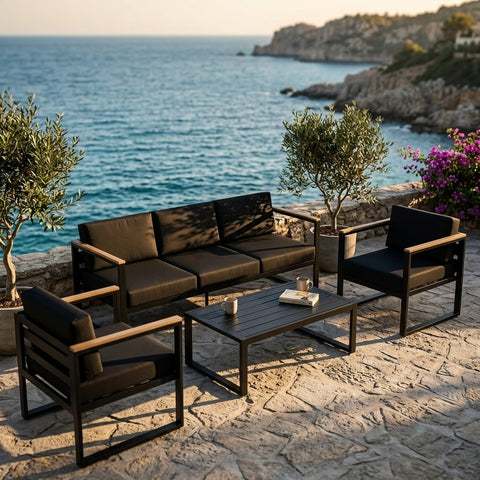 5 Seater Grandeur Outdoor Lounge Suite | Aluminium Sofa Set Australia