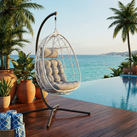 CozyNest Weave Foldable Egg Chair