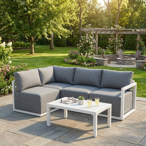 Four-Seat Alfresco Harmony Set – Charcoal Grey