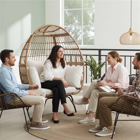 Luxurious Standing Egg Chair + Cushion image 7