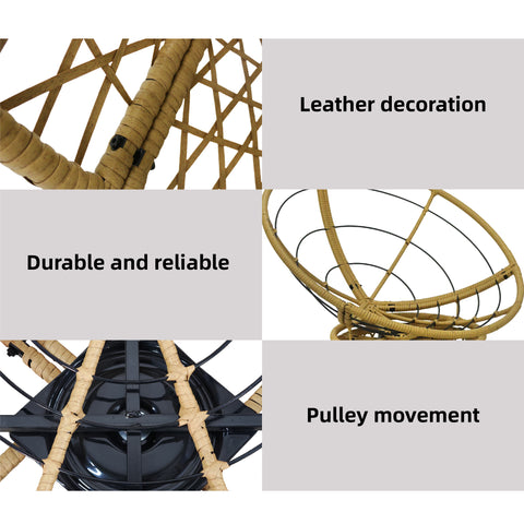 Rotating Papasan Chair with Cushion image 8