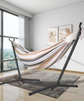 Deluxe Hammock Chair with Stand - Multi Colour Stripes Pattern image 1