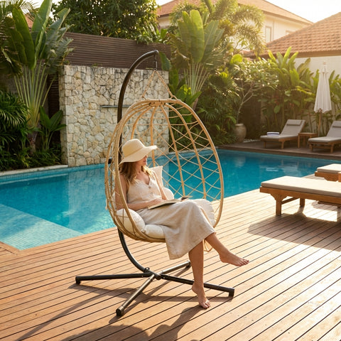 CozyNest Weave Foldable Egg Chair