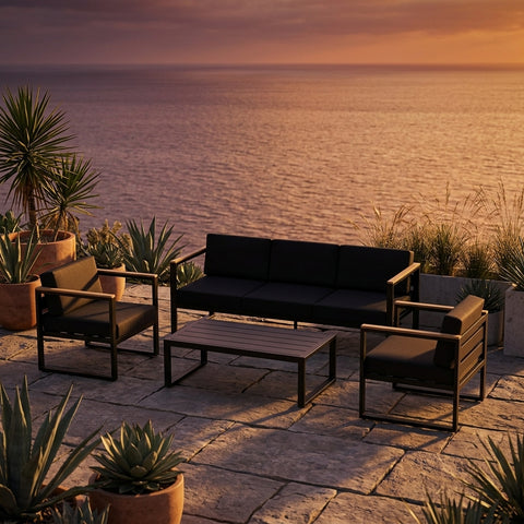 5 Seater Grandeur Outdoor Lounge Suite | Aluminium Sofa Set Australia