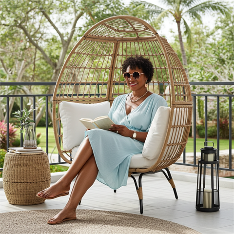 Luxurious Standing Egg Chair + Cushion image 12