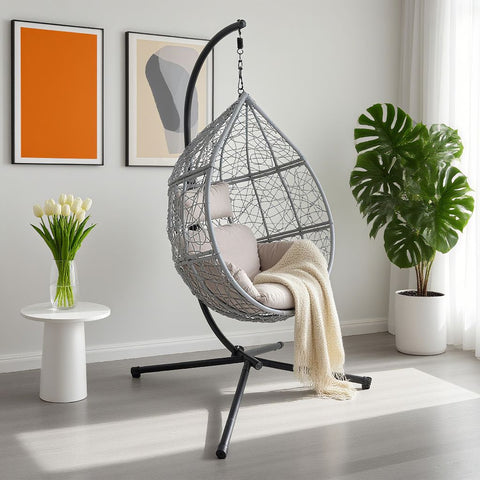 Classic Single Seat Egg Chair - Grey Colour image 0