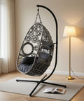 Snowflake Single Seat Egg Chair Luxury - Black Colour image 13