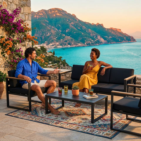 5 Seater Grandeur Outdoor Lounge Suite | Aluminium Sofa Set Australia