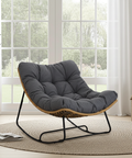 CozyNest Rattan Rocking Chair + Cushion image 7