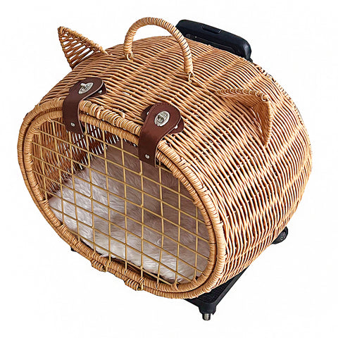 Wicker Cat Carrier Trolley image 11
