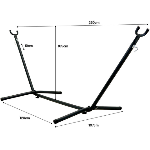 Deluxe Hammock Chair with Stand - Multi Colour Stripes Pattern image 5