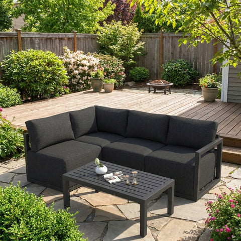 Four-Seat Alfresco Harmony Set – Charcoal Grey
