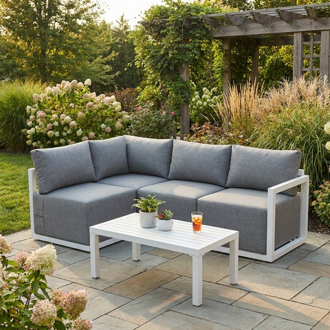 Four-Seat Alfresco Harmony Set – Charcoal Grey