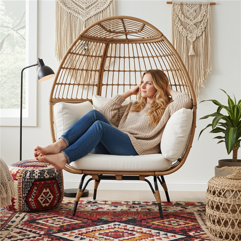 Luxurious Standing Egg Chair + Cushion image 11