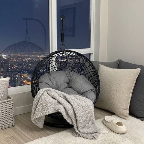 Pet Single Seat Egg Chair Luxury - Black Colour image 9