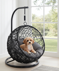 Pet Single Seat Egg Chair Luxury - Black Colour image 0