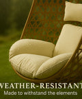 CozyNest Foldable Egg Chair - Beige - Free Shipping image 8