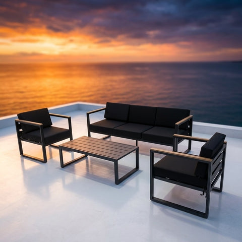 5 Seater Grandeur Outdoor Lounge Suite | Aluminium Sofa Set Australia