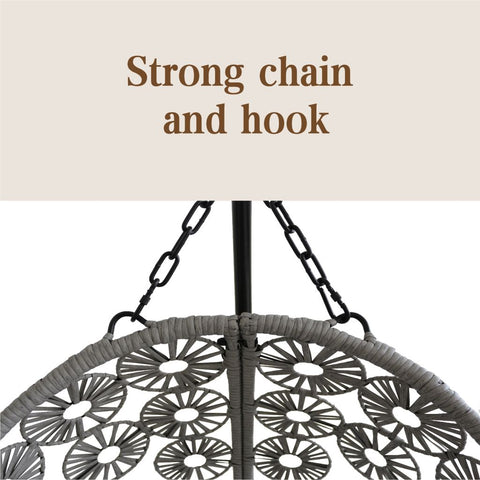 Snowflake Single Seat Egg Chair Luxury - Black Colour image 9