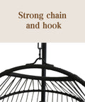 Modern Hanging Egg Chair - Black Colour image 11