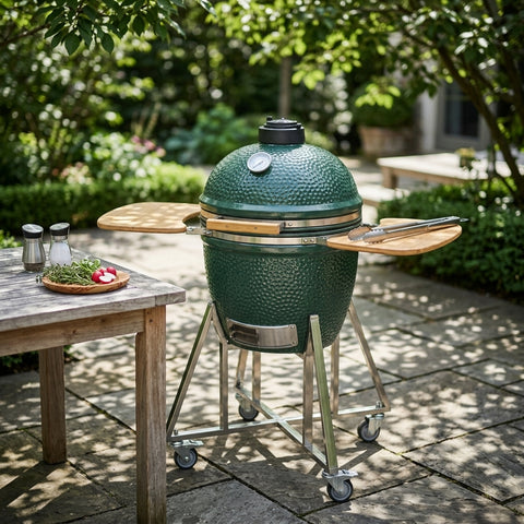 Portable Charcoal Grill 20”-26“ Ceramic BBQ with Cover & Cart