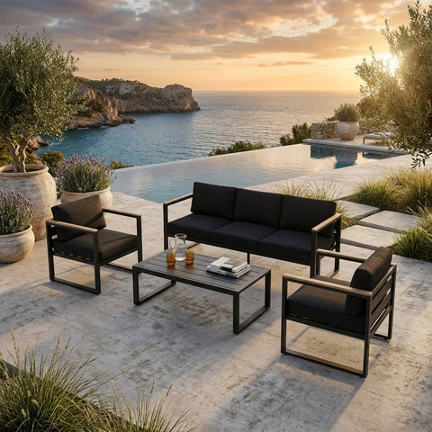 5 Seater Grandeur Outdoor Lounge Suite | Aluminium Sofa Set Australia