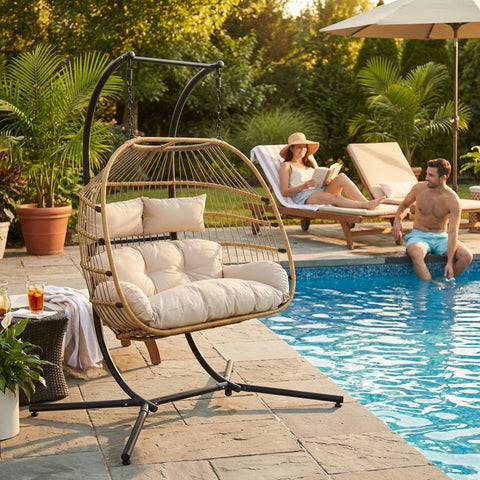 CozyNest Double Egg Chair