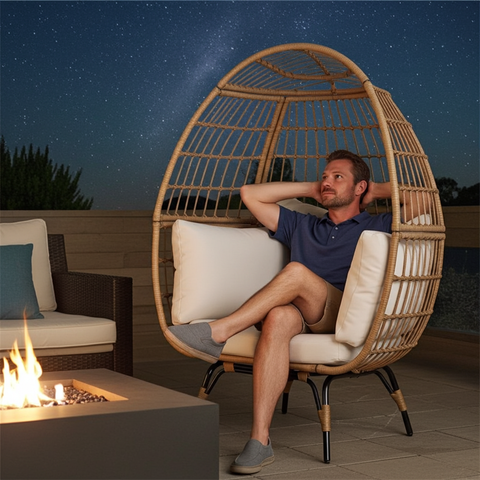 Luxurious Standing Egg Chair + Cushion image 6