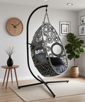 Snowflake Single Seat Egg Chair Luxury - Black Colour image 0