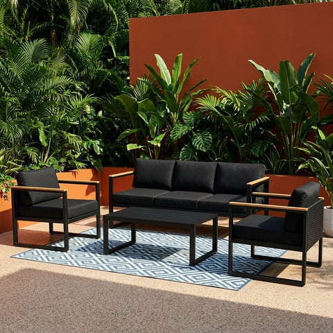 5 Seater Grandeur Outdoor Lounge Suite | Aluminium Sofa Set Australia