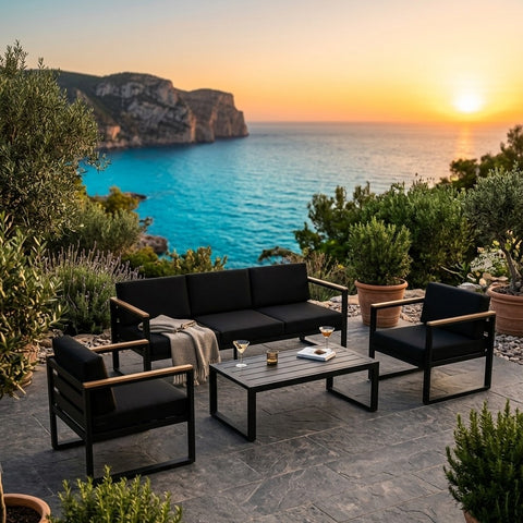 5 Seater Grandeur Outdoor Lounge Suite | Aluminium Sofa Set Australia