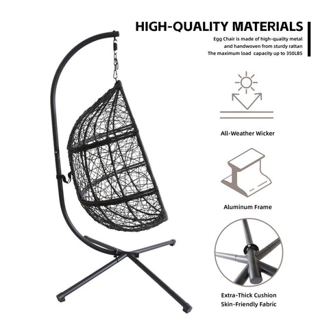 Classic Single Seat Egg Chair - White Colour image 2