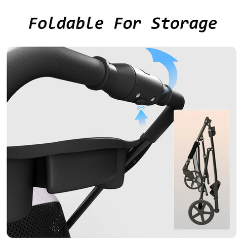 Foldable And Detachable Wrought Iron Frame Pet Stroller