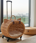 Wicker Cat Carrier Trolley image 1