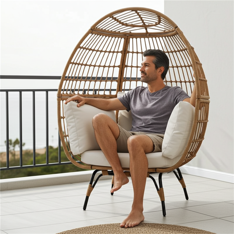 Luxurious Standing Egg Chair + Cushion image 10