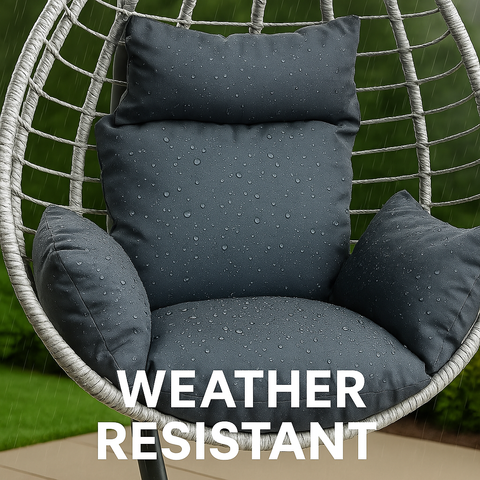 CozyNest Single Seat Egg Chair Luxury - Grey Chair image 8