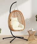 CozyNest Foldable Egg Chair - Beige - Free Shipping image 13