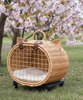 Wicker Cat Carrier Trolley image 3