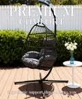 Modern Hanging Egg Chair - Black Colour image 1
