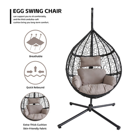 Classic Single Seat Egg Chair - White Colour image 4