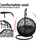 Pet Single Seat Egg Chair Luxury - Black Colour image 2